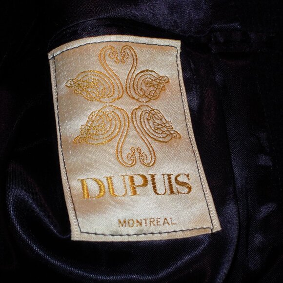 Vintage Navy Blue Heavy Thick Lambs Wool Over Car Coat Hudson's Dupuis 1950s MED - Picture 12 of 12